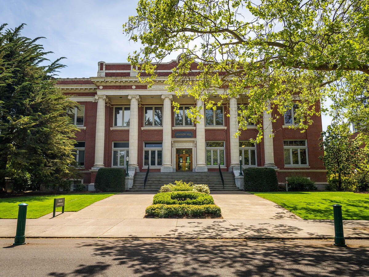 Johnson Hall in spring.