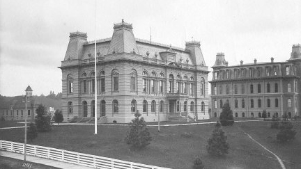 A historical photo of University Hall