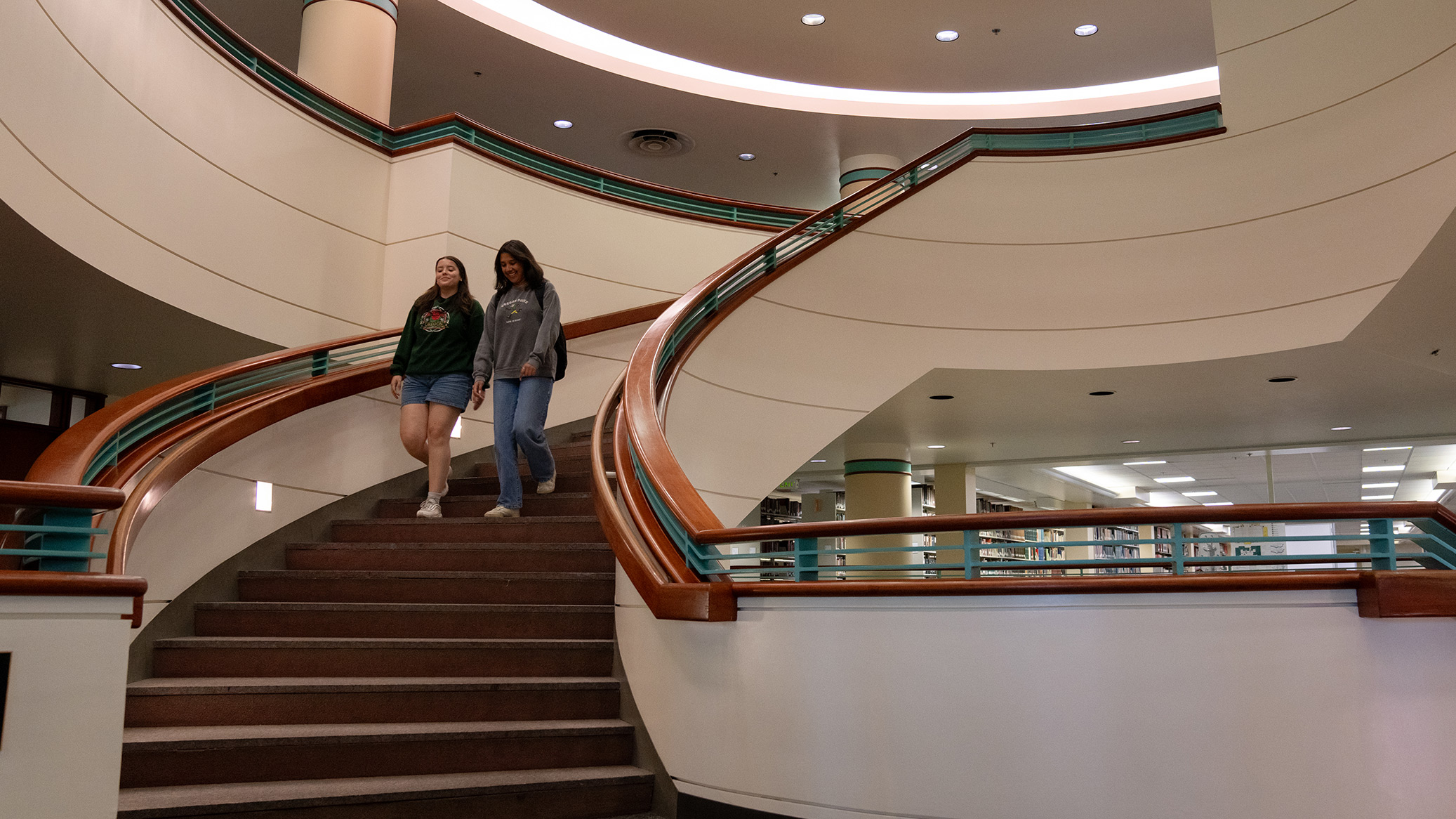 Grand staircase in the Knight Library