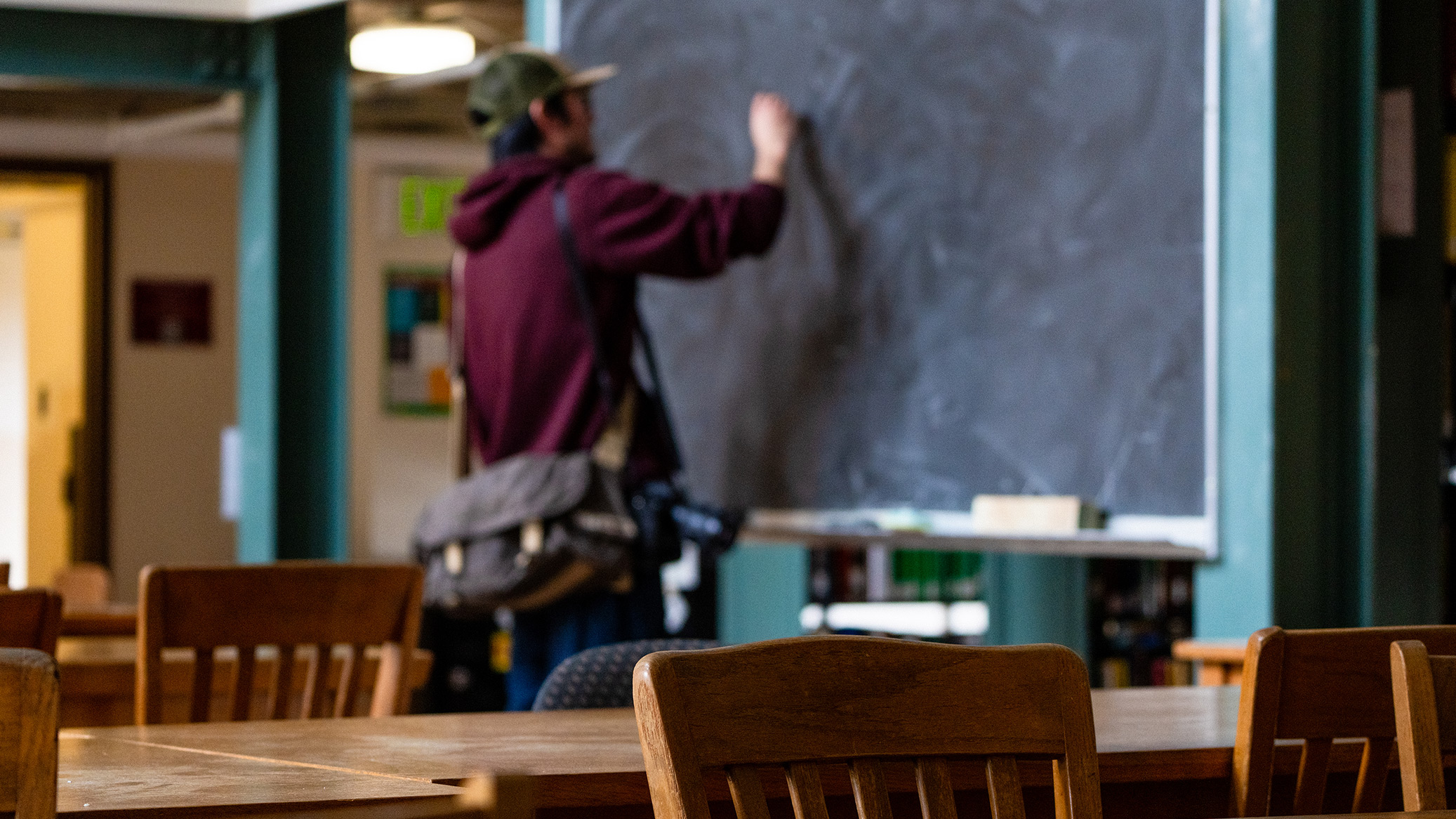A student in the Mathematics Library