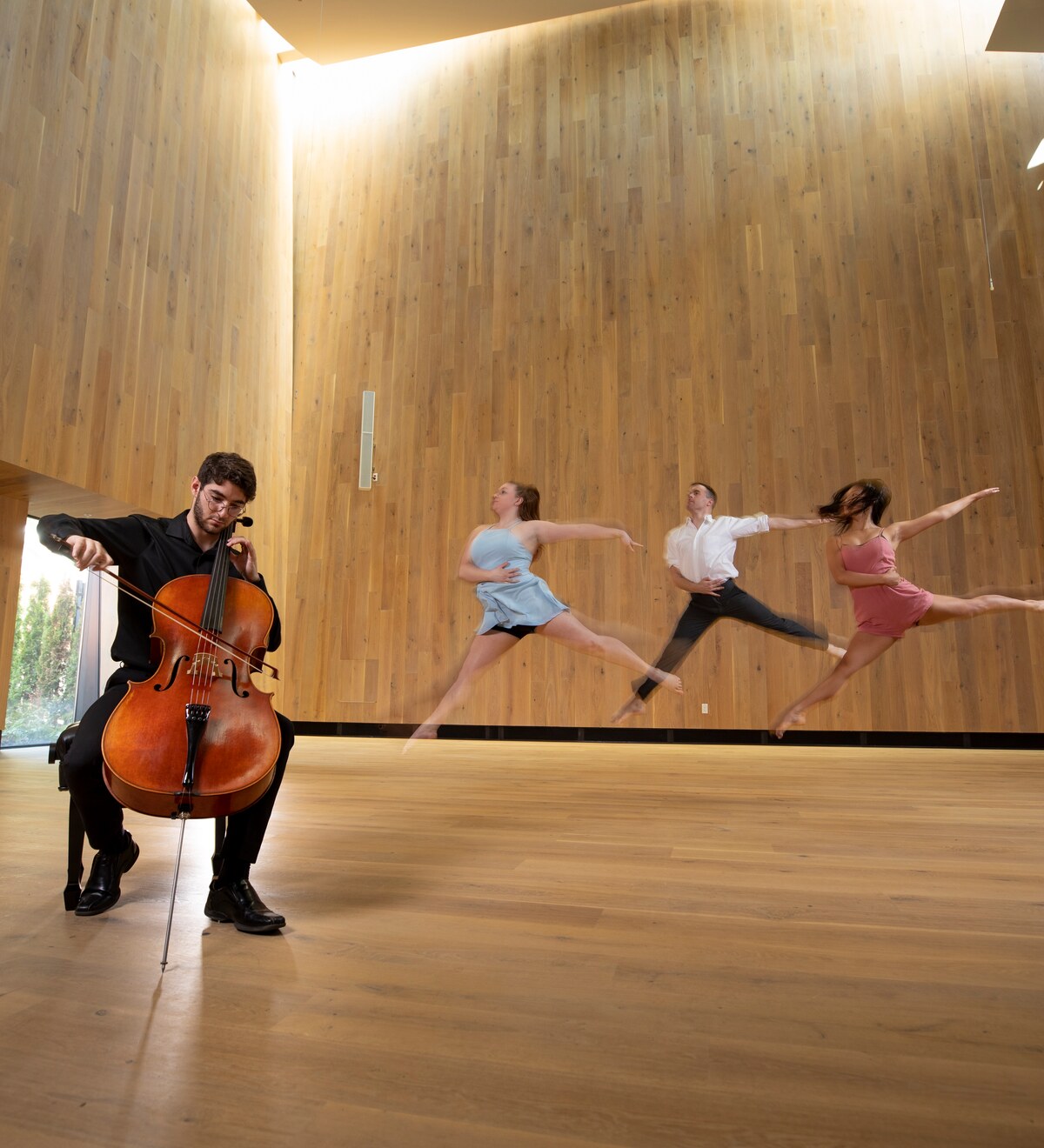 Students create and perform in campus studios.