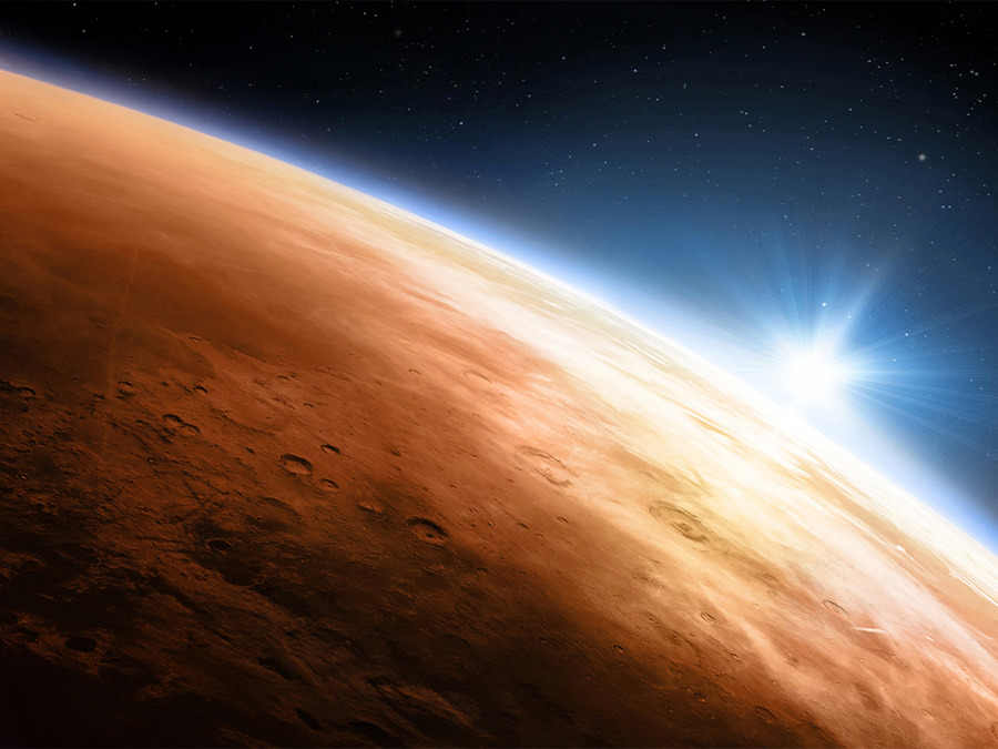 Photo illustration of the planet mars