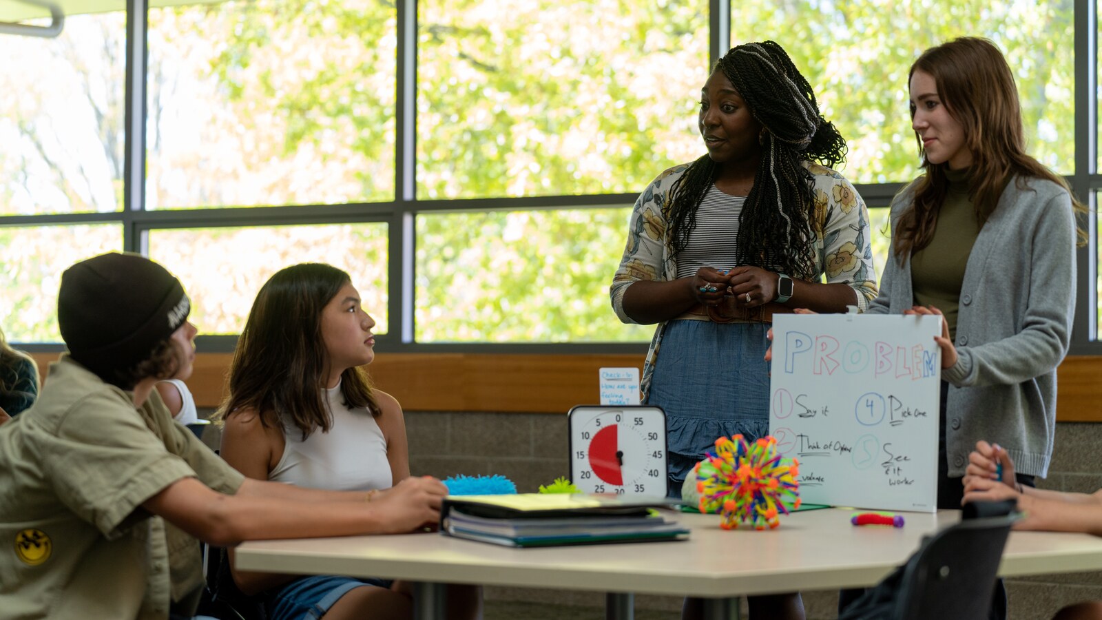 Ballmer Institute students learn together in a classroom.
